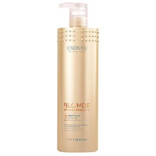 Máscara Fiber Filler Blonde Reconstructor 1L Cadiveu Reconstrução Profunda Cabelos Descolo