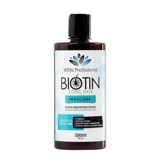 Máscara Fortalece e Crescimento dos Cabelos Biotin  Wellis