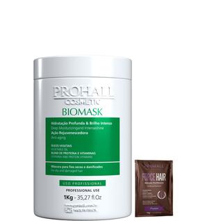 Máscara Hidratante Biomask Explosão de Brilho 1kg Prohall