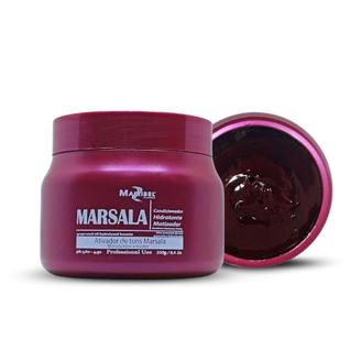 Máscara Matizadora Marsala Tonalizante de Tons Vermelho Marsala - Mairibel 250g