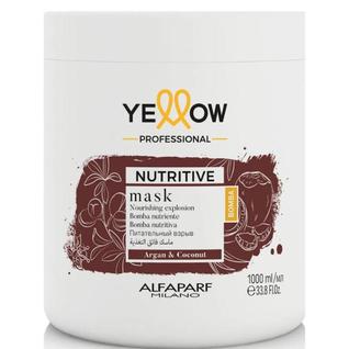 Máscara Nutritive Yellow Argan &amp Coconut 1 Litro Alfaparf Nutrição Hidratação Brilho e 