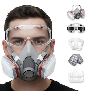 Máscara Respiratória Tesoro Moda Meia Face com Óculos de Proteção e Filtros