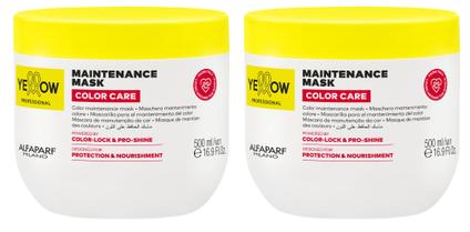Máscara Yellow Color Care 1 litro Alfaparf Para Cabelos Coloridos Hidrata Nutre Brilho e C