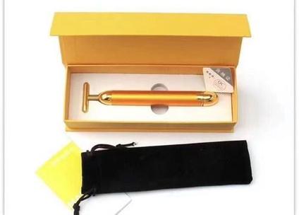 Massageador Anti Rugas Vibro Facial Ouro 24k Renovacao Pele