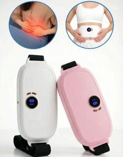 Massageador Cinta Para Aliviar Dor Cólica Menstrual Elétrico Cor Branco e Rosa