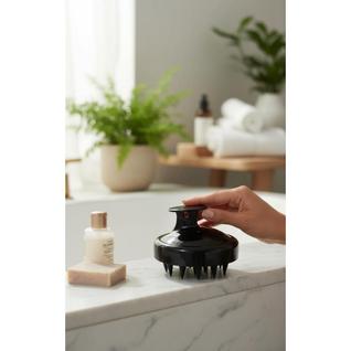 Massageador Couro Cabeludo Anti Queda e Caspa Preta