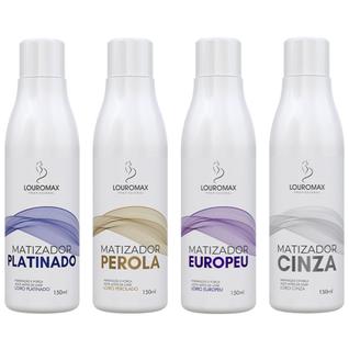 Matizador Efeito Loiro PLATINADO, CINZA, PÉROLA, EUROPEU 150ml KIT 1un de cada