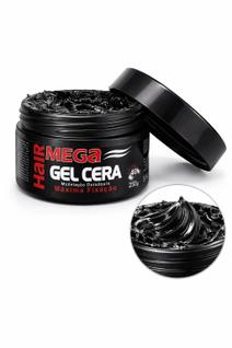 Mega Cera 250g Gel Alta Fixação Penteados Undercut Brilho Natural