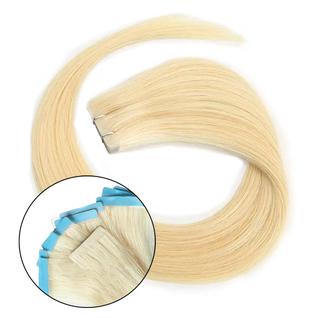 Mega Hair Fita Adesiva Loiro Cor 10 50cm 12 PeÇAs - 30gr