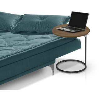 Mesa De Apoio Paty Regulável Base ferro preto estilo industrial Lorena Móveis