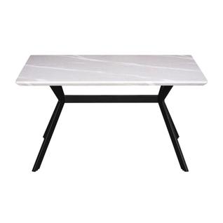 Mesa Jantar Nika Or Design Tampo Alba Marmorizado Cinza