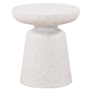 Mesa Lateral de Apoio Minimalista Pausa Rivatti 40 (Largura) em Polipropileno Off White