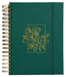 Meu Plano Perfeito, Planner Sem Data, Capa Verde Tecido Sobre Capa Dura  Planner 2026