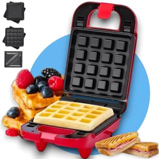 Mini Máquina de Waffles Sanduicheira Elétrica Portátil Grill Casa Cozinha Fazer Panquecas 