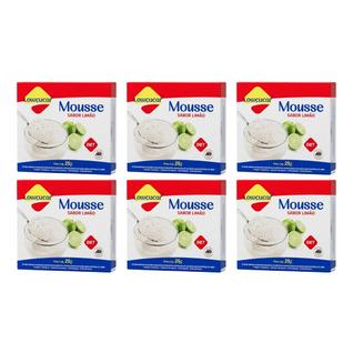 Mistura Para Mousse Limão Diet 25g Lowçucar Kit 6 Preparo Prático Sabor Cítrico Textura Cr