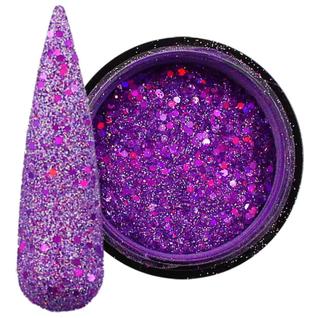 Mix de glitter refletivo dark pink holográfico 2g mix da jo