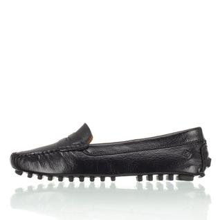 Mocassim Feminino Couro Legítimo Tie Drive Lecas - 15203 - Preto