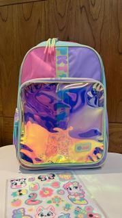 Mochila de Costas Puket Color Block Menina Rosa