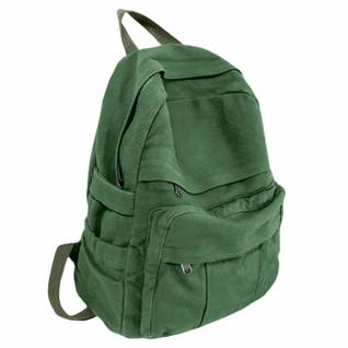 Mochila GAMLFL Green Canvas para mulheres Retro Aesthetic 19L