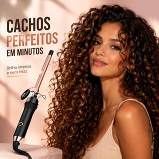 Modelador de Cachos 9mm Profissional Bivolt  Cachos Definidos Sem Frizz
