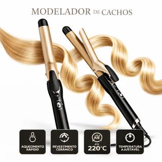 Modelador de Cachos Profissional 25mm Cerâmica Bivolt Cabelos ondulados