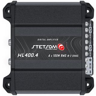 Módulo Amplificador Stetsom Hl400.4 400w Potência 4 Canais Bridge High Line