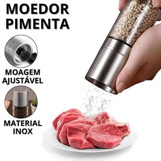 Moedor De Sal e Pimenta Inox Saleiro De Cozinha Pimenteiro Triturador Manual Cozinha Pimen