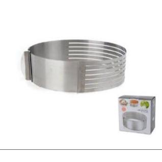Molde Aro Para Cortar Bolo Em Inox Com 6 Camadas Para Cozinha16*8,5cm - FOR-13