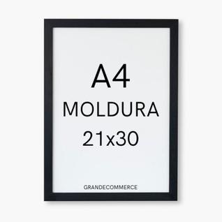Moldura A4 21x30cm Para Quadros Decorativo Porta Certificados Sala Quarto Escritório