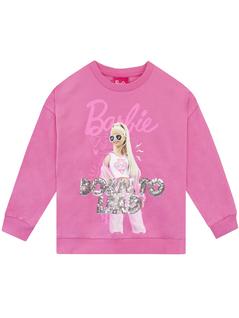 Moletom Barbie Girls com lantejoulas, manga comprida, 10 anos, rosa