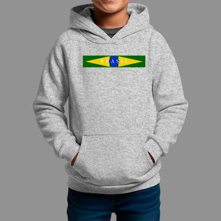 Moletom Canguru Infantil Masculino Streetwear Casual Moda De Rua Inverno Blusa De Frio Bra