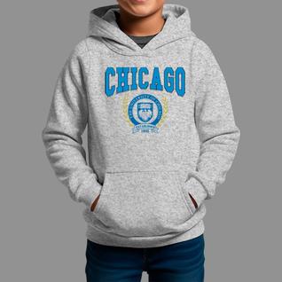 Moletom Canguru Infantil Streetwear Basico Moda De Rua Confortável Tecido Macio Chicago