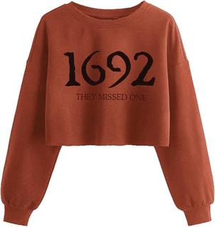 Moletom feminino Salem 1692 They Missed One Crop, Halloween, retrô, Salem Massachusetts, l