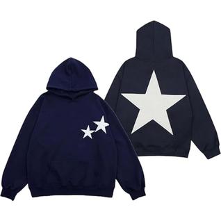 Moletom Foidiccx Y2k Graphic Star Vintage Aesthetic azul escuro