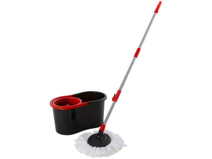 Mop Giratório Inox Limpeza Balde Esfregão 360 Spin
