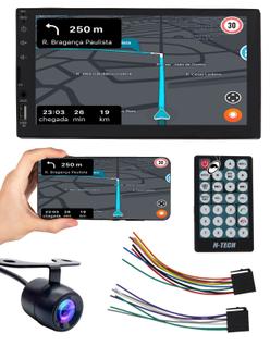 Multimídia 2 Din 7'' Polegadas H-Tech HT-3000G3 + Câmera de Ré