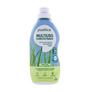 Multiuso Concentrado Líquido 1L Natural Hipoalergênico Rende 16,5L positiva eco