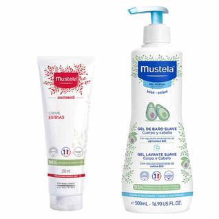 Mustela Kit  Creme para Estrias 250ml + Gel Lavante para Corpo e Cabelo 500ml