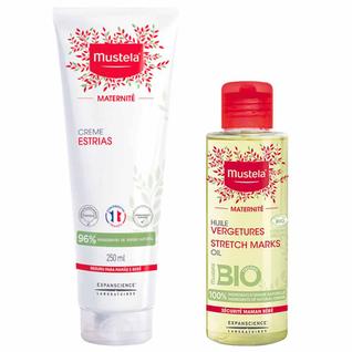 Mustela Maternité Kit  Creme para Estrias 250ml + Óleo para Prevenção de Estrias 105ml