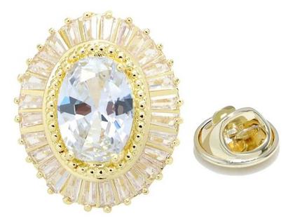 N-L4417-Broche Feminino Masculino Para Roupa Vestido Terno Presente Coleção Festa Strass P