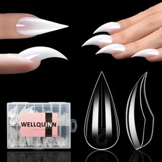 Nail Dual Forms WELLQUINN Short Cat Caw Curved Stiletto 280 unidades