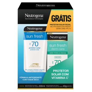 Neutrogena Sun Fresh FPS 70 Kit  Protetor Solar Corporal + Protetor Solar Facial