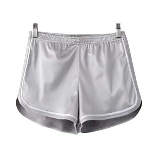 Novo 2023 shorts femininos verão seda magro praia casual branco egde shorts quente