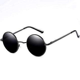 Óculos de Sol Barcur Steampunk Retro Redondo Polarizados Anti Reflexo com Proteção uv400