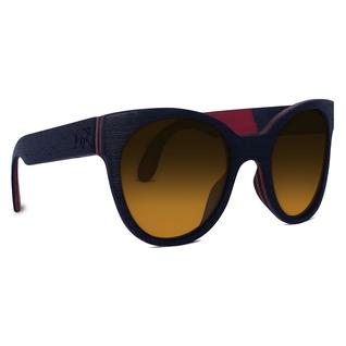 Óculos de Sol de Madeira Karol Black Red
