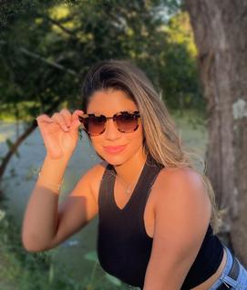 Óculos de sol  fem caramelo malhado