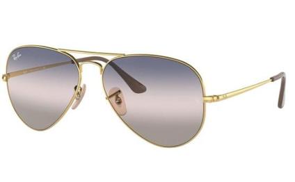 Óculos De Sol Feminino Ray-Ban RB3689 001/GE 62 Aviator Metal II
