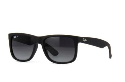 Óculos de Sol Justin Preto Degrade Polarizado Emborrachado 55mm