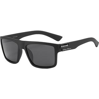 Óculos de Sol Masculino Preto Escuro Lente Com Proteção UV400 Filtro Polarizado Visão Conf