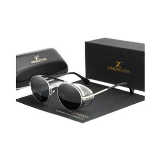 Óculos de Sol Masculinos Polarizados KINGSEVEN - Estilo Steampunk Vintage com Lentes Redon